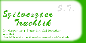 szilveszter truchlik business card